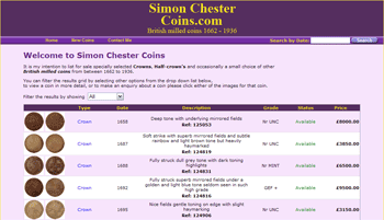 Simon Chester Coins Home Page